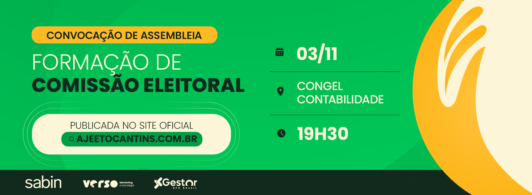 CONVOCAÇÃO | ASSEMBLEIA DE FORMAÇÃO DA COMISSÃO ELEITORAL AJEE-TO